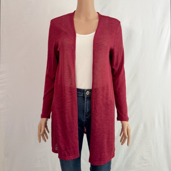 H&M Red Lightweight Cardigan Size M - Picture 1 of 8